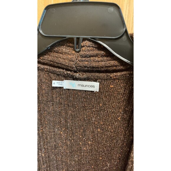 Maurice's | Women's Brown Open Front Sleeveless Sweater Vest Size 0 - Picture 8 of 8